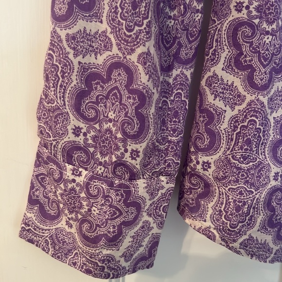 J Crew Purple and white button down shirt - Picture 3 of 9